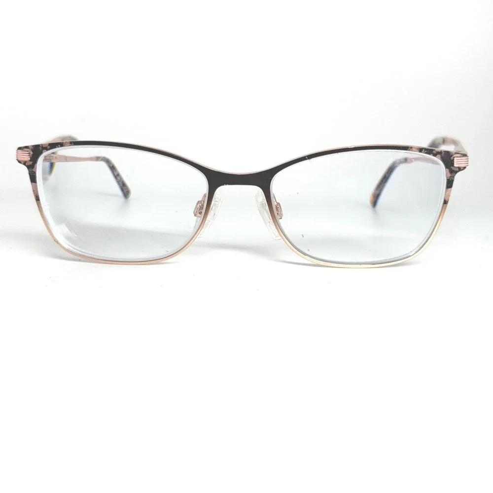 Ted Baker TKG001‎ BRN Eyeglasses Frame 48-16-125 Rose Gold Brown Floral 21968